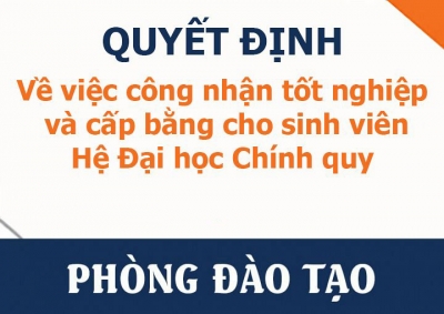 Công nhận tốt nghiệp đại học và cấp bằng BS YHDP K8